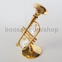Gold Plated Trumpet Ornament