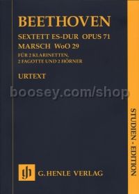 Sextet in Eb Major, Op.71 / March, Woo 29 (Wind Sextet) (Study Score)