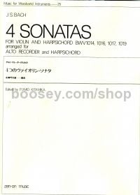 4 Sonatas BWV1014/1016/1017/1019 Recorder