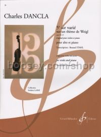 5ème air varié sur un thème de Weigl Opus 89 n° 5 - for viola & piano