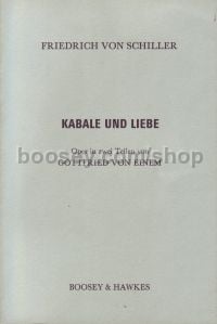 Kabale und Liebe Op. 44 (Libretto German)