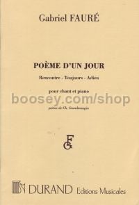 Poème d'un jour, op. 21 - mezzo-soprano & piano (fr)