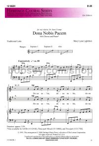 Dona Nobis Pacem (SSA & piano)