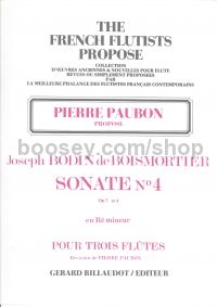 Sonate No. 4, Op. 7 in D minor (3 flutes)