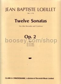 Sonatas Op. 2 Book 1 - alto recorder & continuo