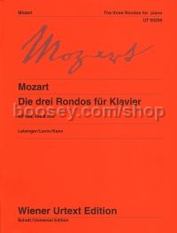 The Three Rondos for piano - KV 485, 494 & 511 (Urtext)