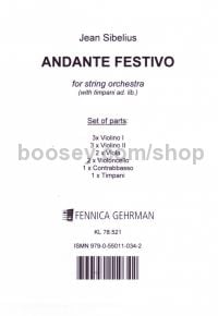Andante Festivo for string orchestra (set of parts)