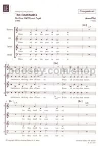 The Beatitudes – Seligpreisung (SATB & Organ)