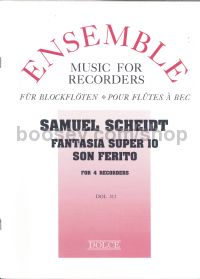 Fantasia super Io son ferito lasso, for 4 recorders