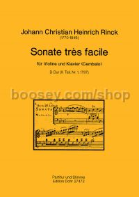 Sonate très facile No. 1 B-flat major - Violin & Piano