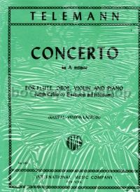 Concerto in A minor for flute, oboe, violin & piano