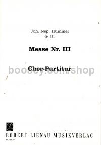Mass No. 3 in D minor, op. 111b (choral score)