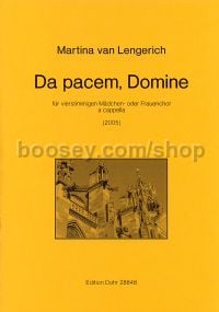 Da pacem, Domine - 4 part girls or 4 part unaccompanied female choir