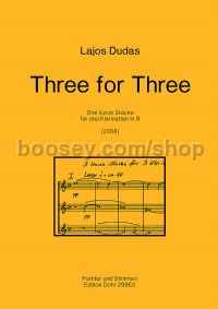 3 for 3 - 3 Clarinets (score & parts)