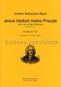 Jesu, Joy of Man's Desiring BWV 147 - 3 guitars (score & parts)