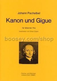 Canon and Gigue - 3 guitars (score & parts)