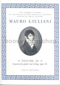 Guitar concerto op. 36 version with string quartet (The Complete Works, Volume 28)