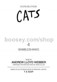 Skimbleshanks Choruses From Cats 4 (SATB & Piano)