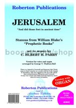 Jerusalem for voice & organ