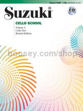 Suzuki Cello School, Vol. 4 - Cello Part & CD (Revised Edition)