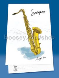 Music Notepad Saxophone Design A6 Size