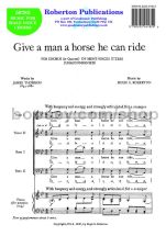Give a Man a Horse He Can Ride for male choir