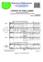 Listen to the Lambs for male choir