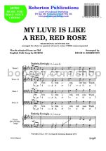 My Luve is Like a Red Red Rose for male choir