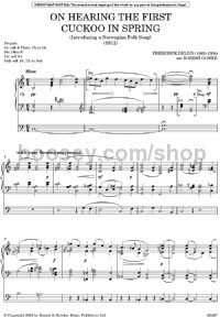 On Hearing the First Cuckoo in Spring (Organ Solo) - Digital Sheet Music