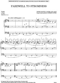 Farewell to Stromness (Organ Solo) - Digital Sheet Music