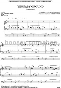 Yesnaby Ground (transposed) (Organ Solo) - Digital Sheet Music