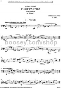 First Partita (Horn Solo) - Digital Sheet Music