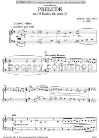 Prelude to J S Bach's 48, book II (Piano Solo) - Digital Sheet Music