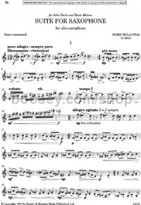 Suite for Saxophone (Alto Sax) - Digital Sheet Music