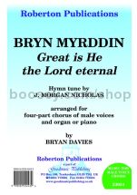 Bryn Myrddin - Great Is He the Lord for male choir