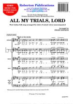 All My Trials, Lord for SATB choir