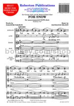For Snow for SATB choir