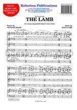 The Lamb (First setting 1985) for SATB choir