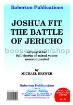 Joshua Fit the Battle of Jericho for SATB choir