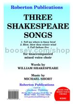 Three Shakespeare Songs for SATB choir