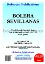Bolera Sevillanas for SATB choir