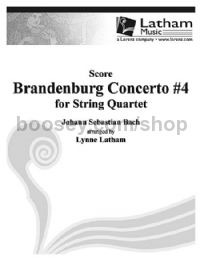 Brandenburg Concerto #4 for String Quartet - score