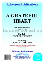Grateful Heart (in Db) for unison voices