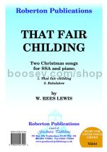 That Fair Childing / Balulalow for female choir (SSA)