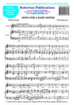 Song for a Baby Sister / To a Baby Brother for unison choir & piano