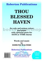 Thou Blessed Haven for unison choir