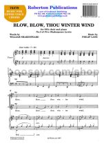 Blow Blow Thou Winter Wind for female choir (SSA)