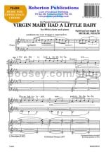 Virgin Mary Had A Little Baby for female choir (SSAA)