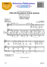 Two Hungarian Folk Songs for female choir (SSAA)