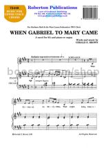 When Gabriel to Mary Came for female choir (SA)